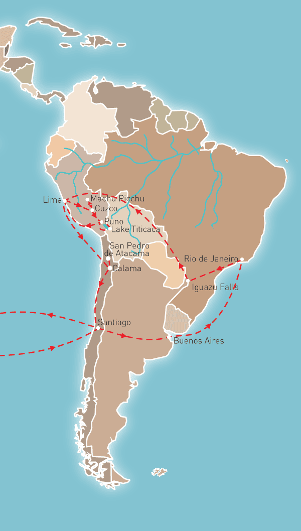 Latin Rendezvous Route Map