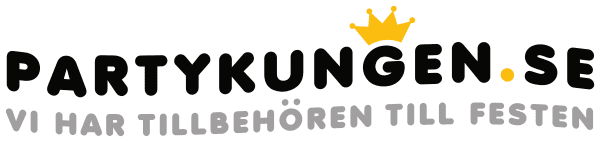 Logotyp för partykungen som tillverkar studentplakat