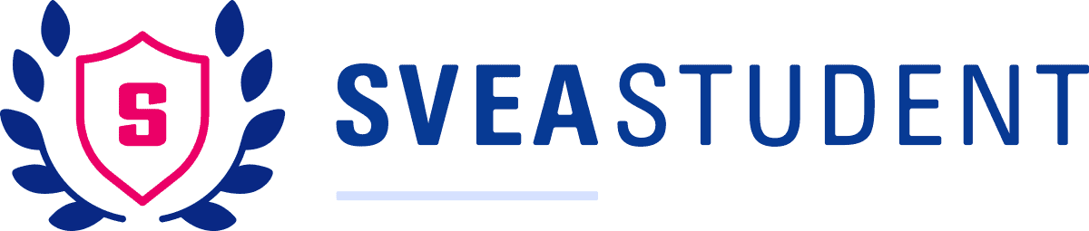 Logotyp för Sveastudent som tillverkar studentplakat