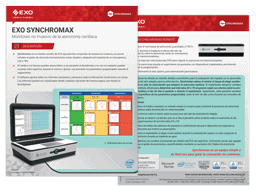 Folleto EXO Synchromax, "Monitoreo no invasivo de la sincronía cardíaca" Folleto EXO Synchromax, "Monitoreo no invasivo de la sincronía cardíaca"