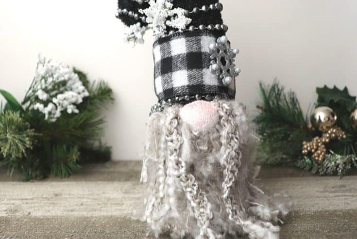 Gnomes are so popular right now. Celebrate the season with this DIY Buffalo Check Christmas Gnome is a fun Christmas craft you can make yourself.