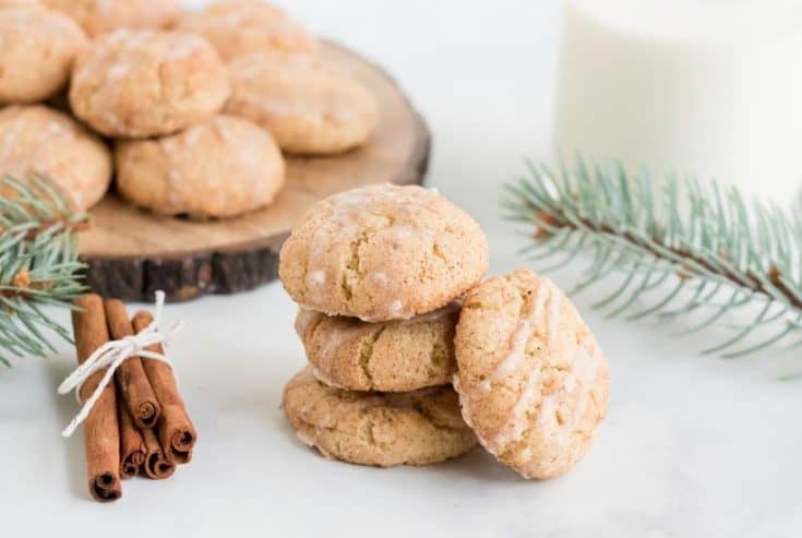 Eggnog Cookies are a fun twist to the classic snickerdoodle cookie. This easy holiday cookie recipe is soft, chewy and rolled in cinnamon sugar.