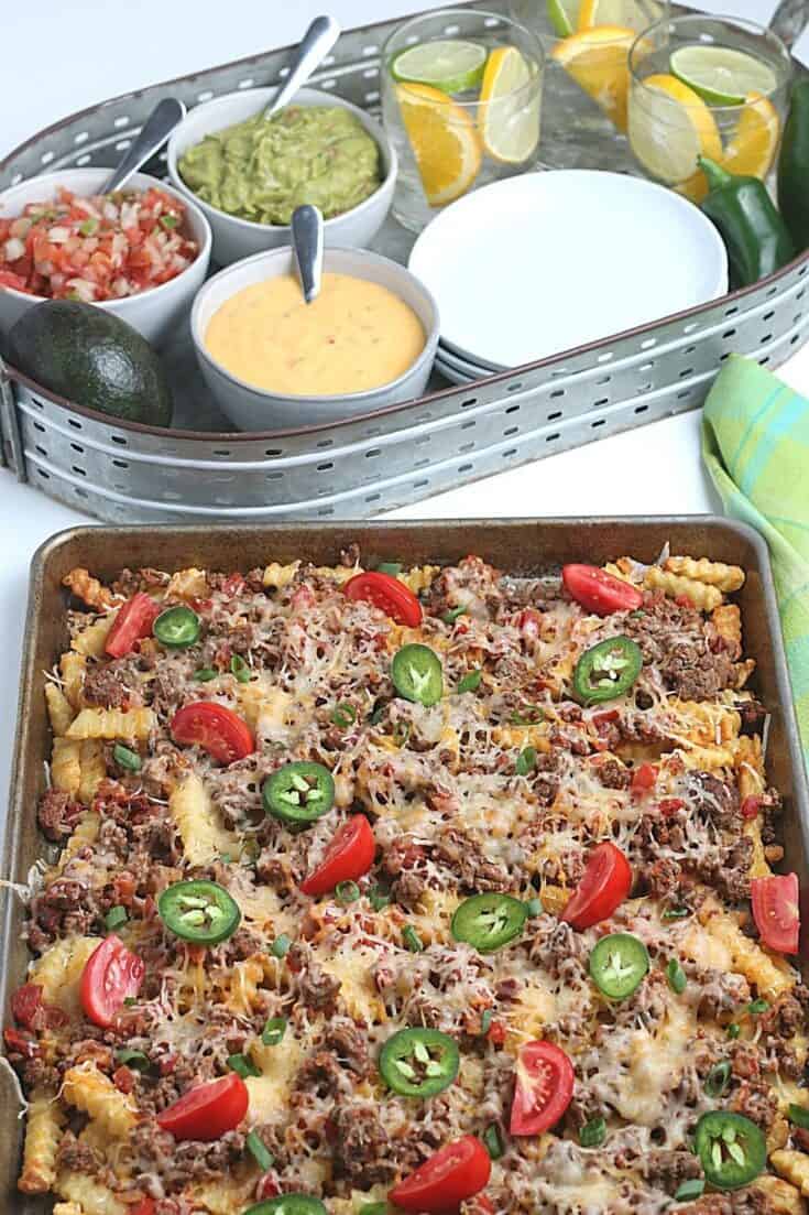 When craving a plate of loaded nachos with a twist, this is the recipe for you. Nacho Fries are so easy to make and are loaded with lots of wholesome flavors. You can make this dish as an appetizer, the main course, or even a special dish for a potluck.