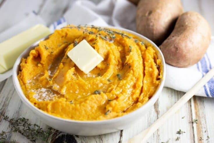 Save room on your plate for this Savory Mashed Sweet Potatoes recipe. This is an easy sweet potato recipe for Thanksgiving. If you love sweet potatoes, your family will love this easy mashed potato recipe.