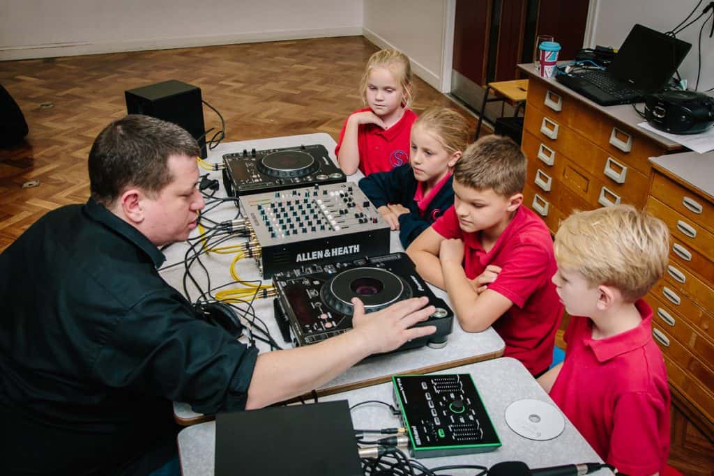 a school boy plays the xylophone at a Doncaster school