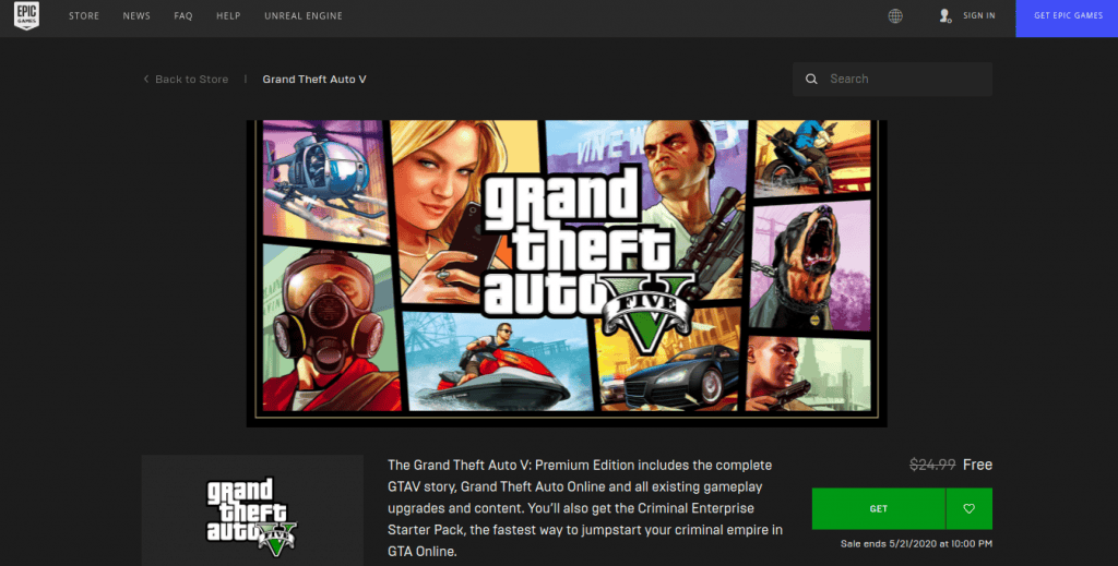 GTA Epic Games