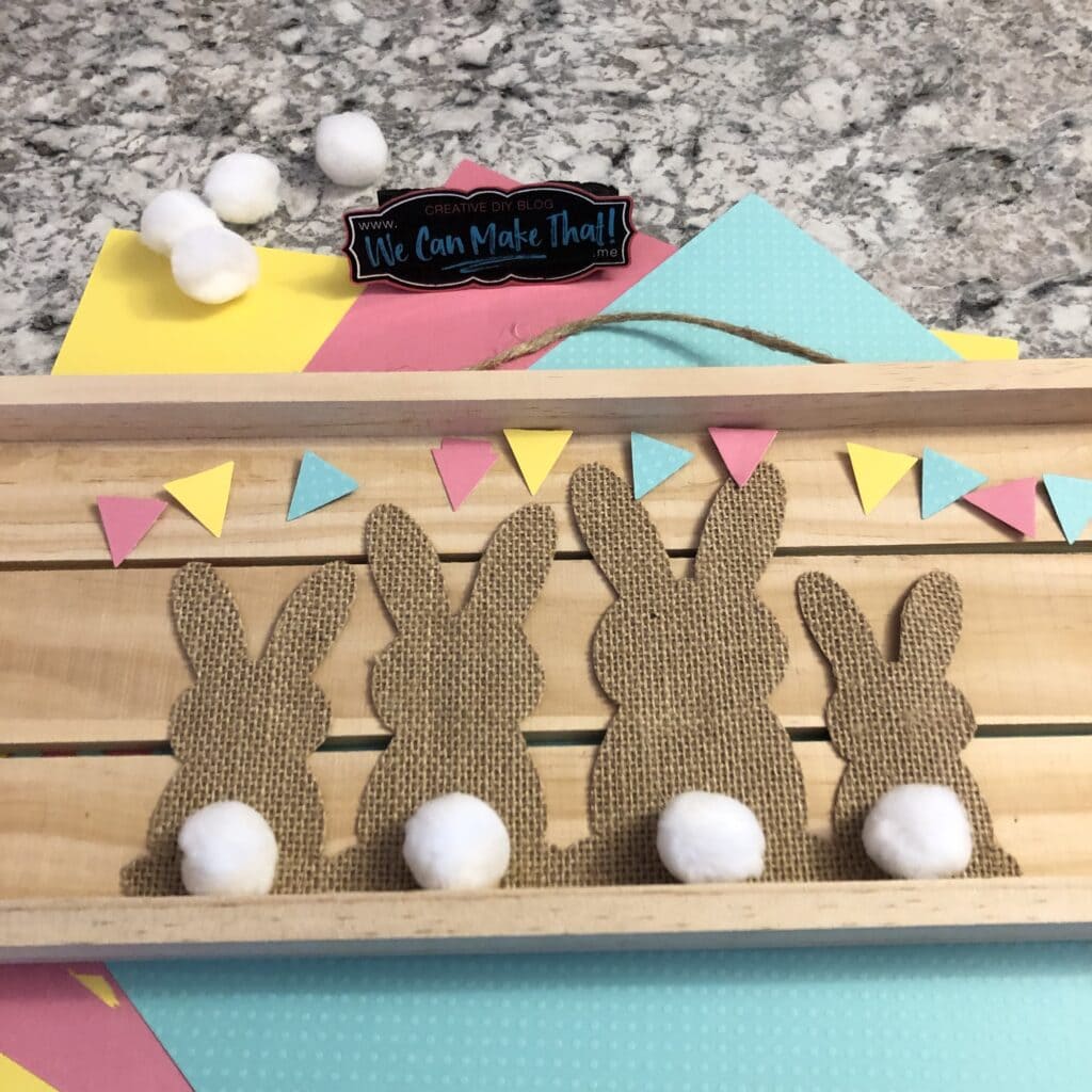 Cricut Easter Bunny Burlap project