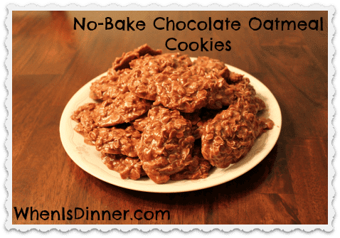 No-Bake Chocolate Oatmeal Cookies