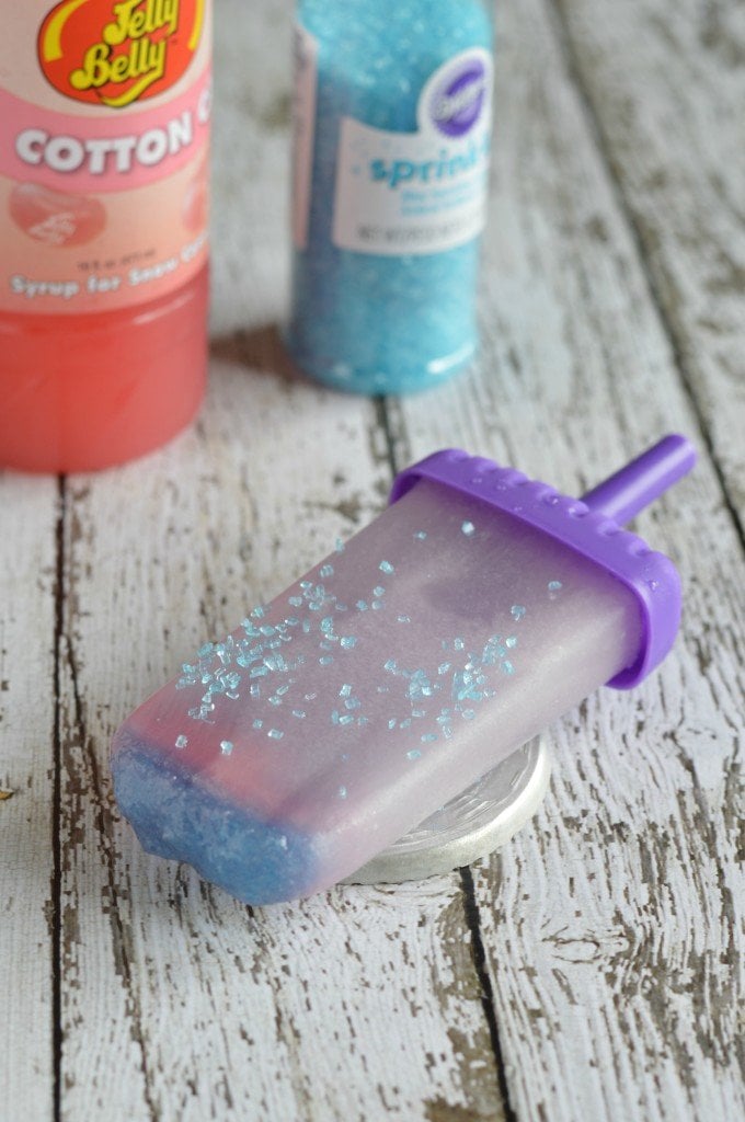 Cotton Candy Frozen Ice Pops
