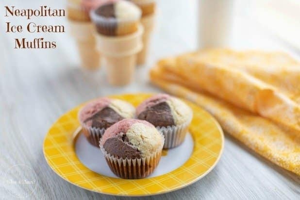 Neapolitan Ice Cream Muffins