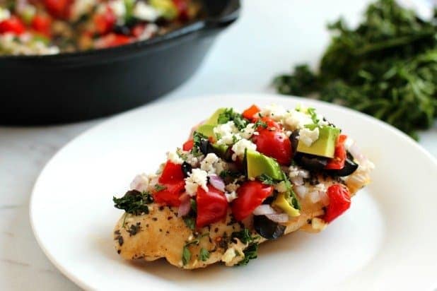 Low Carb Mediterranean Skillet Chicken