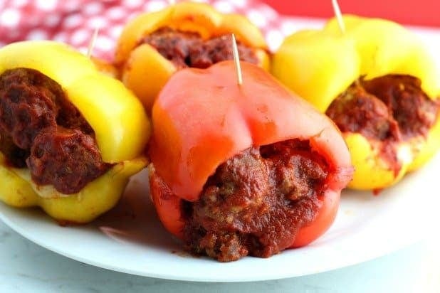 Keto Bell Pepper Meatball Subs