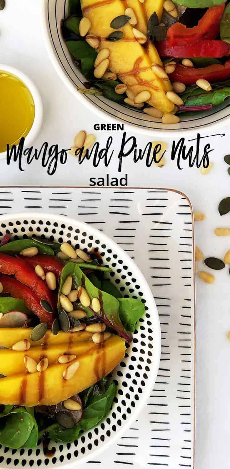 | Green Mango and Pine Nuts Salad with Homemade Honey and Dijon Mustard Dressing | All Kitchen Colours |
#homemadedressing #greensalad #mangosalad #saladforlunch #pinenuts #colourfulsalad #dijonmustarddressing #eathealthy #sidedishes