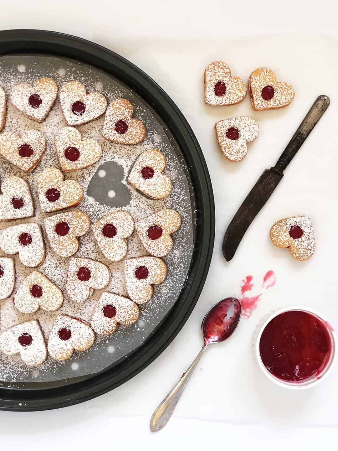 Linzer Cookies - Hearts
