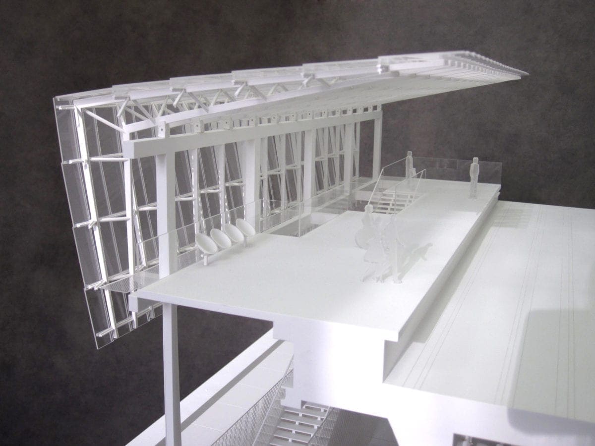 maquette de détails de la station Coteaux Beauclair pour la RATP par l'architecte Marc Mimram au 1/50ème