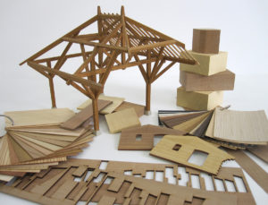 exemple d'utilisation de bois dans les maquettes