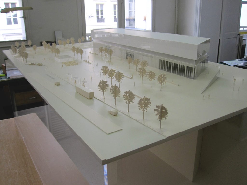 Maquette de la gare du Triangle de gonesse par novembre architecture pour le Grand Paris