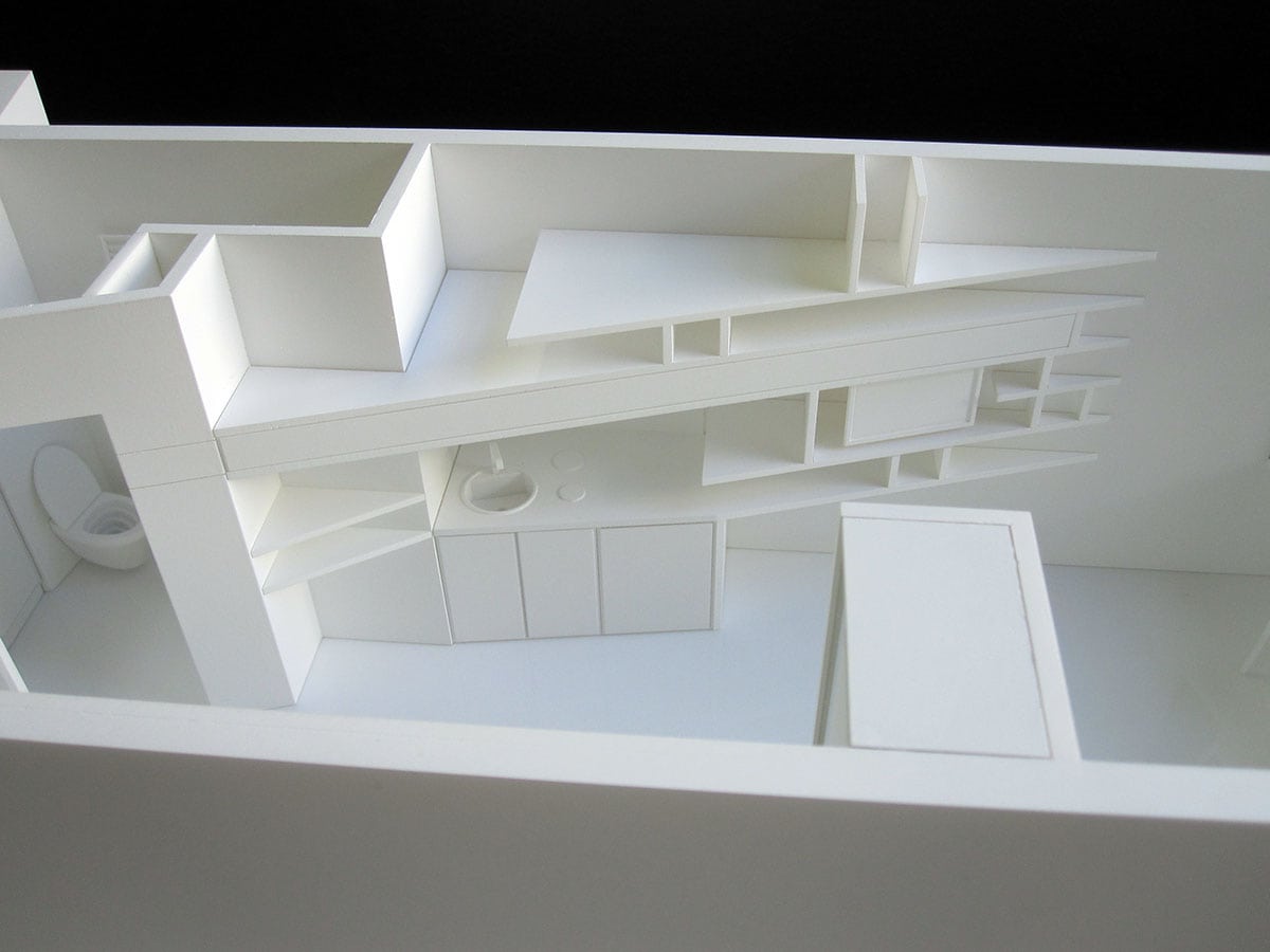 Maquette de détail à grande échelle, résidence sociale par Lelli architecte