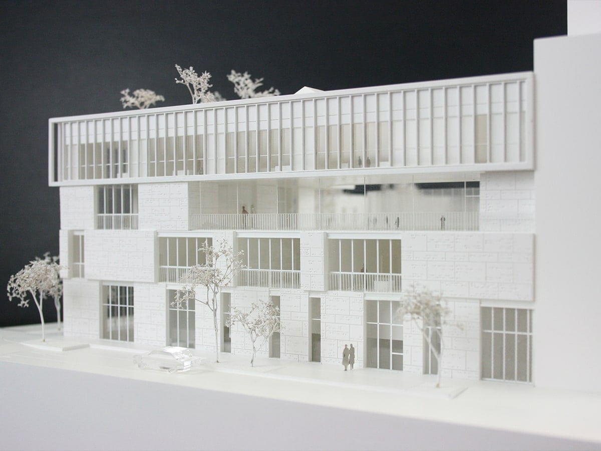 Maquette blanche de concours pour l'école les Fabriques à Marseille par l'agence Brenac & Gonzalez et Associés