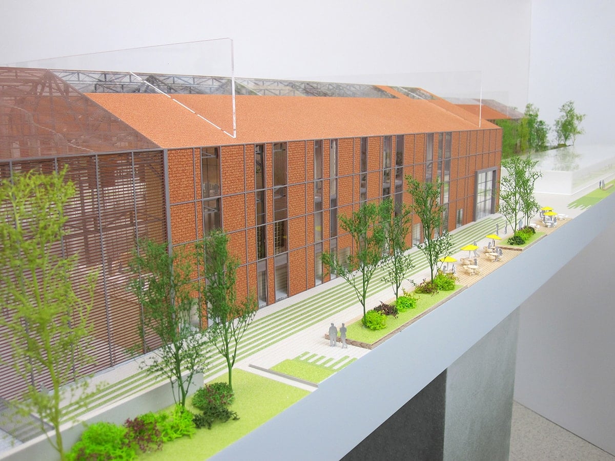 maquette grande halle grandes serres de pantin végétation
