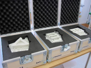Caisses fly capitonnées pour maquette en empreinte