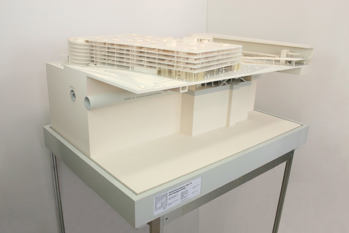 Maquette de la gare de l'aéroport d'Orly pour les métros du Grand Paris