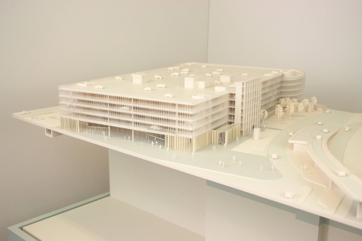 Maquette de la gare de l'aéroport d'Orly pour les métros du Grand Paris