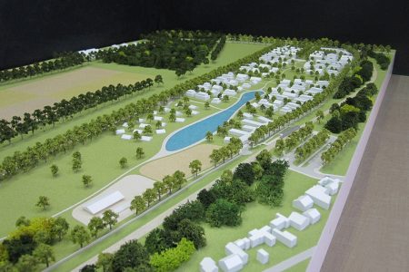 Maquette d'urbanisme du site de Pion à Versailles par l'agence Duthilleul