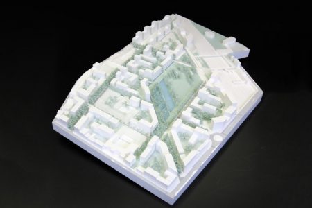 Maquette d'urbanisme de l'écoquartier de Pantin par Seura architectes
