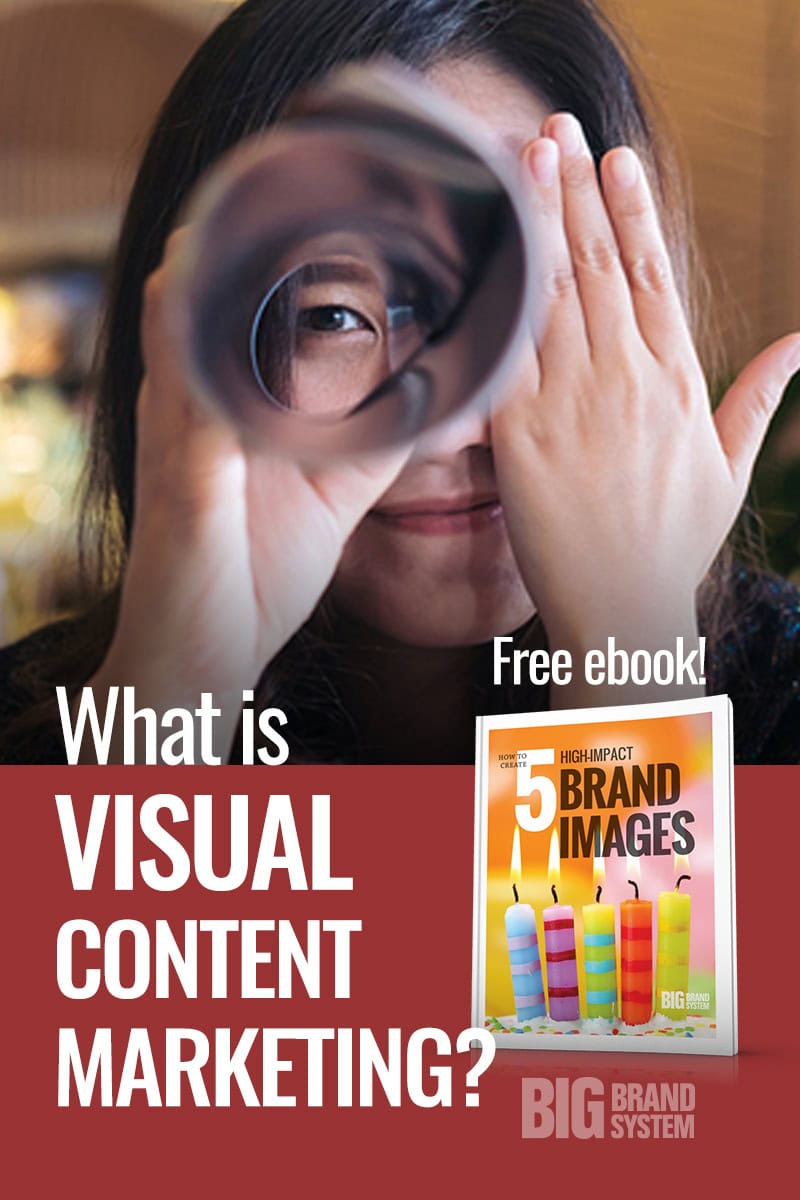What is visual content marketing? Visual content refers to any information that starts with an image — whether it's online video marketing, brand image marketing, or even animated GIFs! Visuals make a BIG impact because they're processed quickly and easily. Click through for a free ebook on #visualcontentmarketing