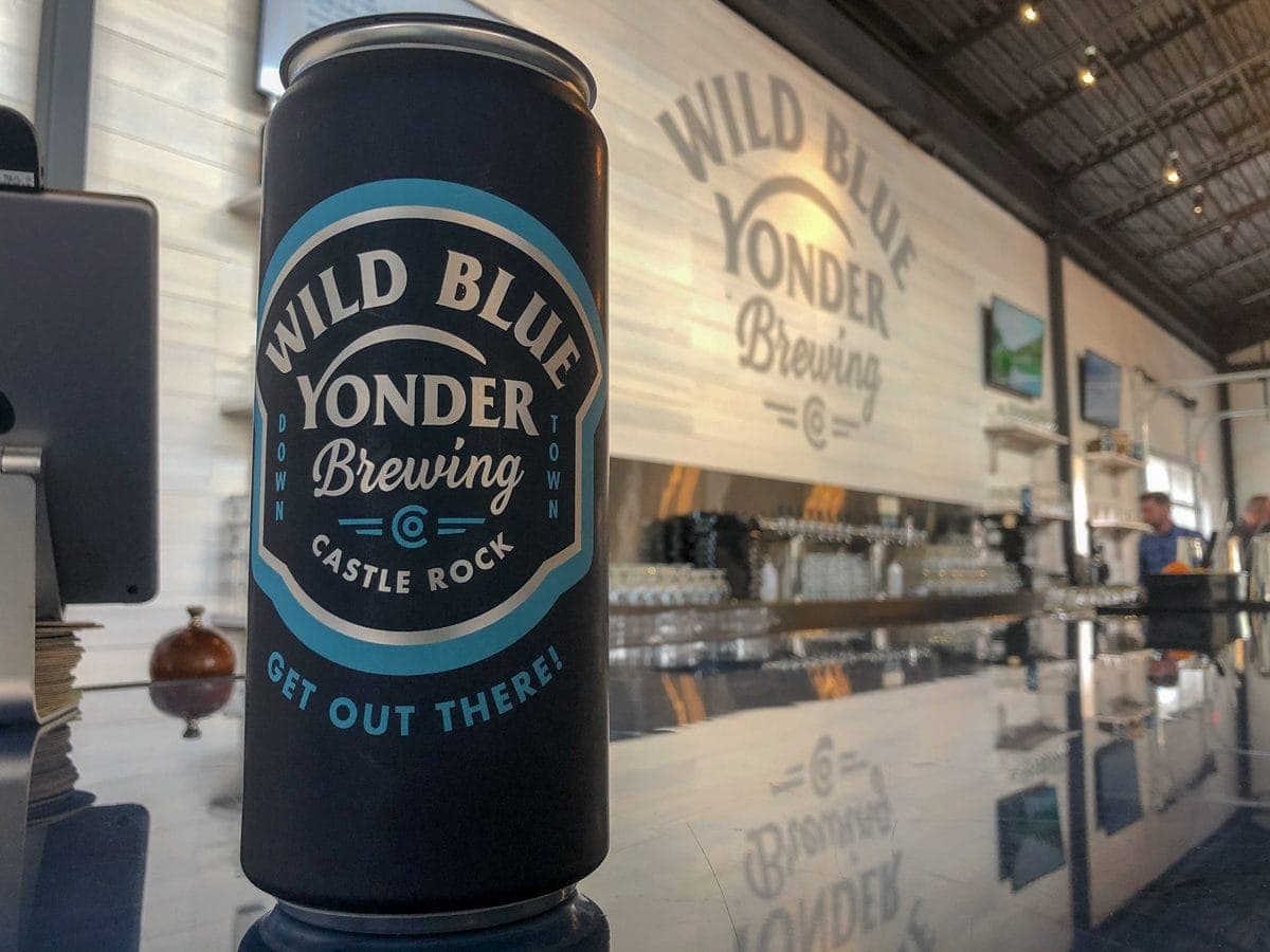 Crowlers are available to take some Wild Blue Yonder beer home with you. Wild Blue Yonder Brewing Co, Castle Rock CO