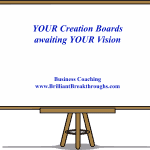 Creation Boards_Brilliant Breakthroughs Inc-pixabay_whiteboard-303145 Creations Boards for business success is illustrated as a blank white dry eraser board on an easel.