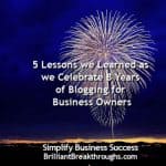 Celebrating 8 years of Blogging_ Brilliant Breakthroughs, Inc__PIX_fireworks-846063_1920 Fireworks background with words 8 years of blogging.
