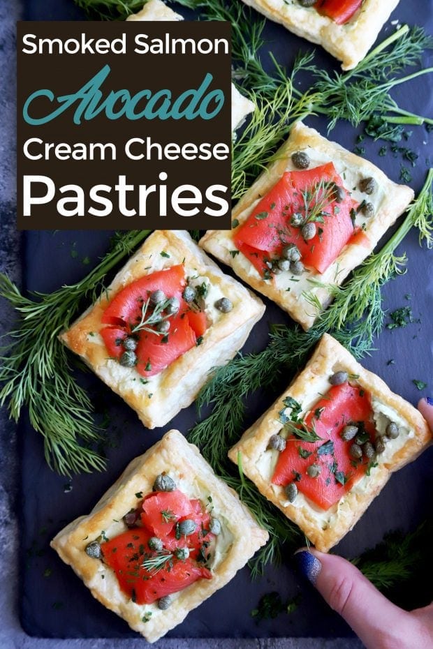 Smoked Salmon Avocado Cream Cheese Pastries