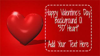 Valentine’s Day Background 01 3D Heart