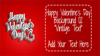 Valentine’s Day Background 02 Vintage Text
