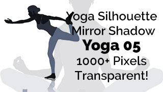 Yoga Exercise Mirror Transparent Silhouette 05