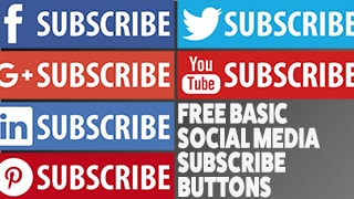 Basic Social Media Subscribe Buttons