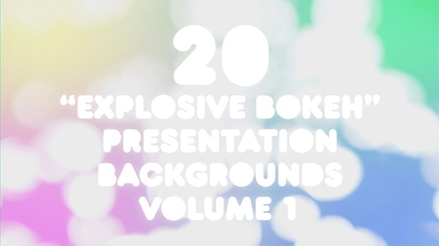 20 Explosive Bokeh Presentation Backgrounds Volume 1