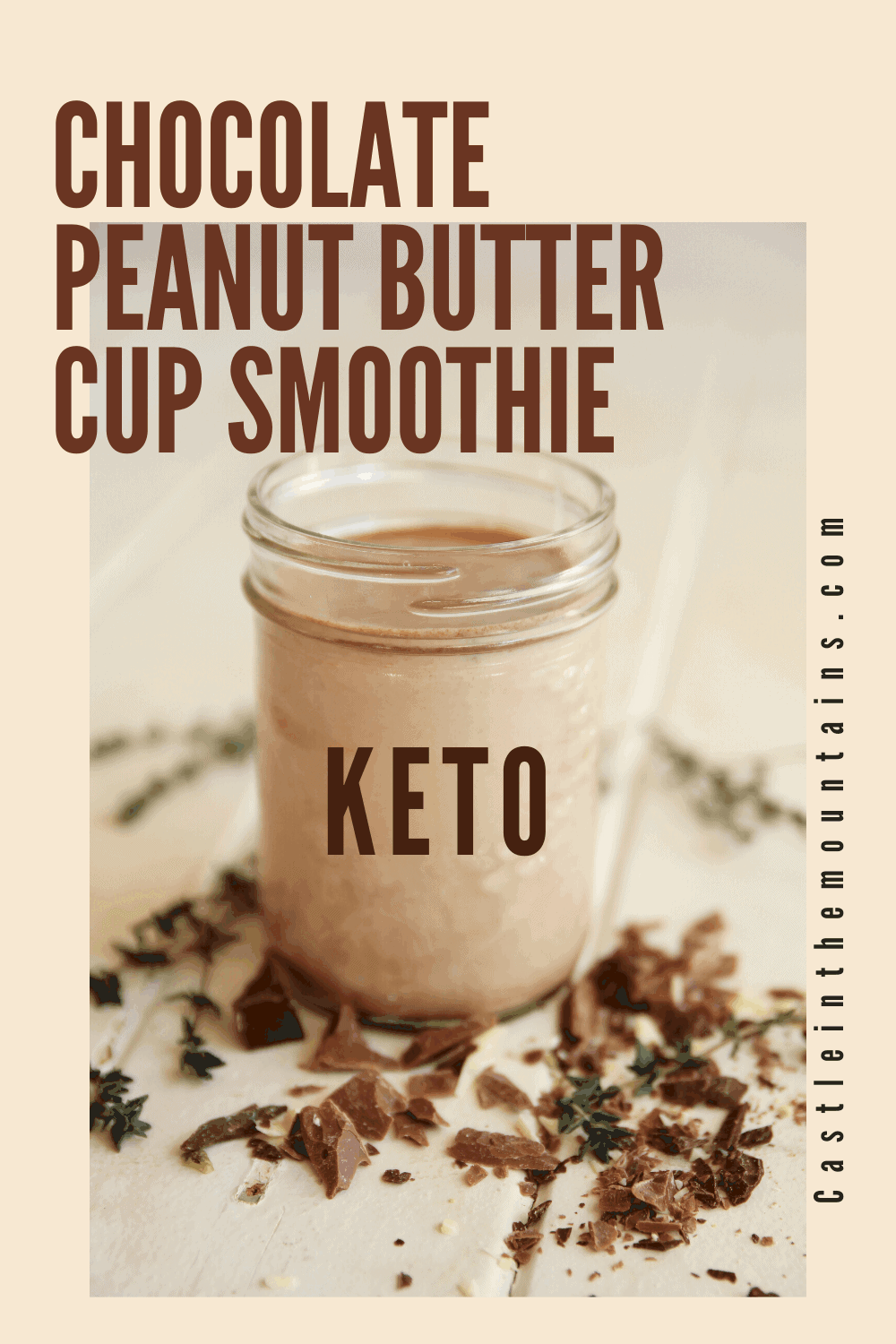 Peanut Butter Cup Smoothie - How to make the best low carb smoothie ever!