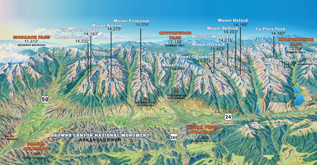 Sawatch Mountain Range 14ers