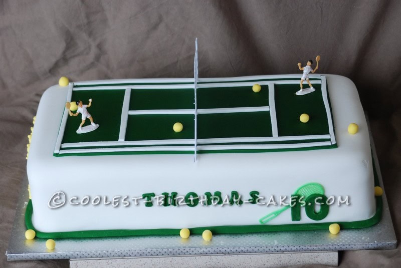 Awesome Tennis Cake For Three Boys