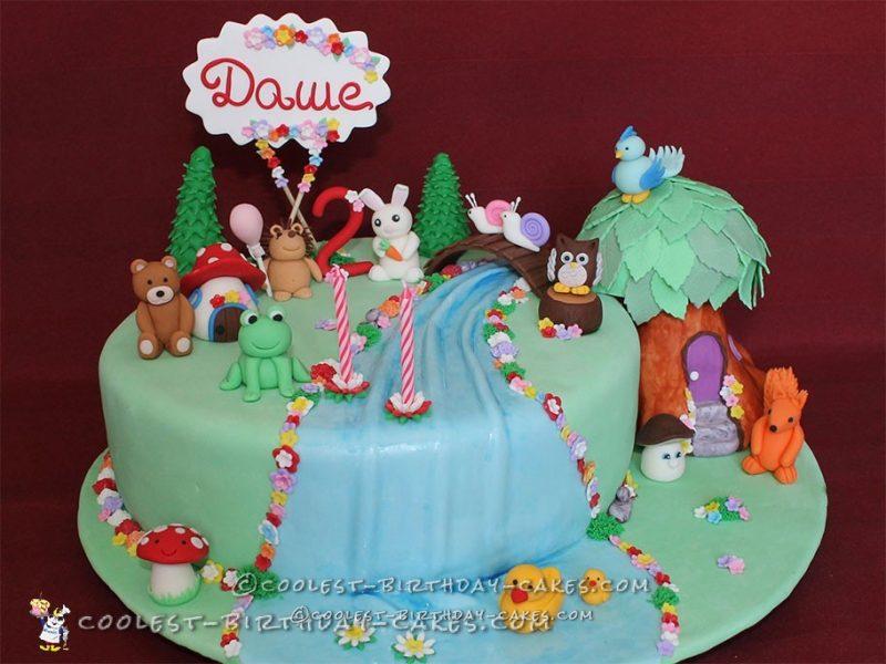 Coolest Enchanted Forest Birthday Cake