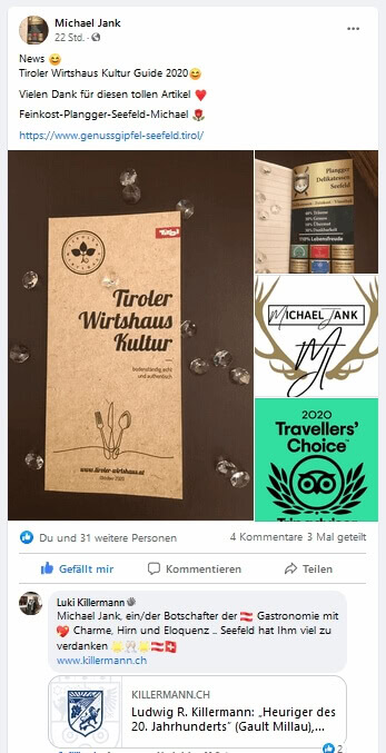 Luki Killermann - Michael Jank der Botschafter der Gastronomie Referenz von Luki Killermann - Michael Jank, ein/der Botschafter der Gastronomie
