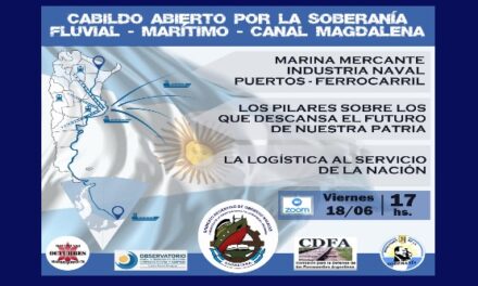 El Sindicato de Obreros Navales realizará un Cabildo Abierto por la Soberanía Fluvial y Marítima y el Canal Magdalena