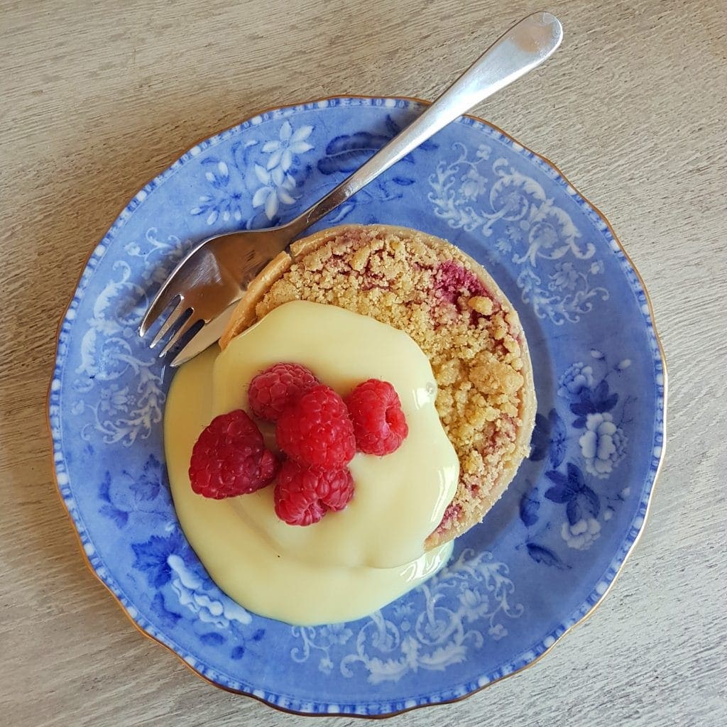 Raspberry & Bramley Apple Crumble by Pie Life