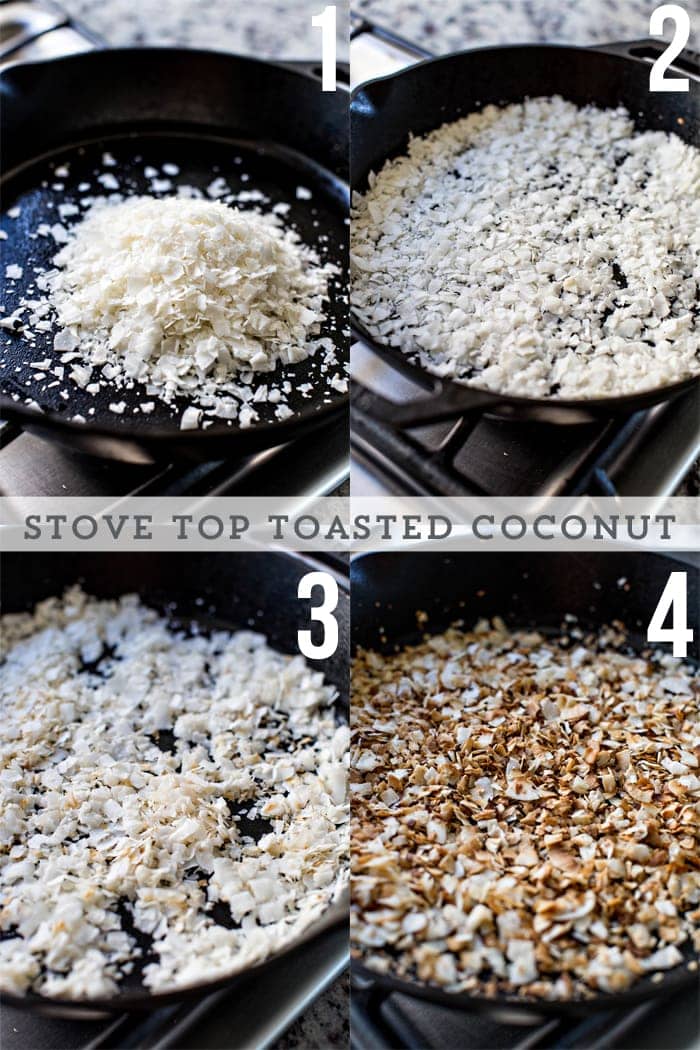 how to toast coconut in a cast iron skillet