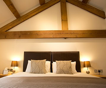 Sleep at Heaton House Farm's cheshire wedding venue