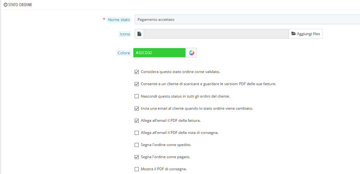 Prestashop: impostazioni stati - IMPRIMIS Prestashop: impostazioni stati - IMPRIMIS