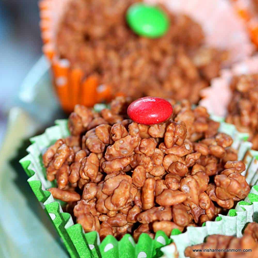 Irish Rice Krispie Buns | Irish American Mom